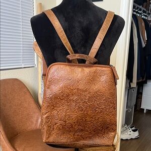 Wild West brand leather backpack
